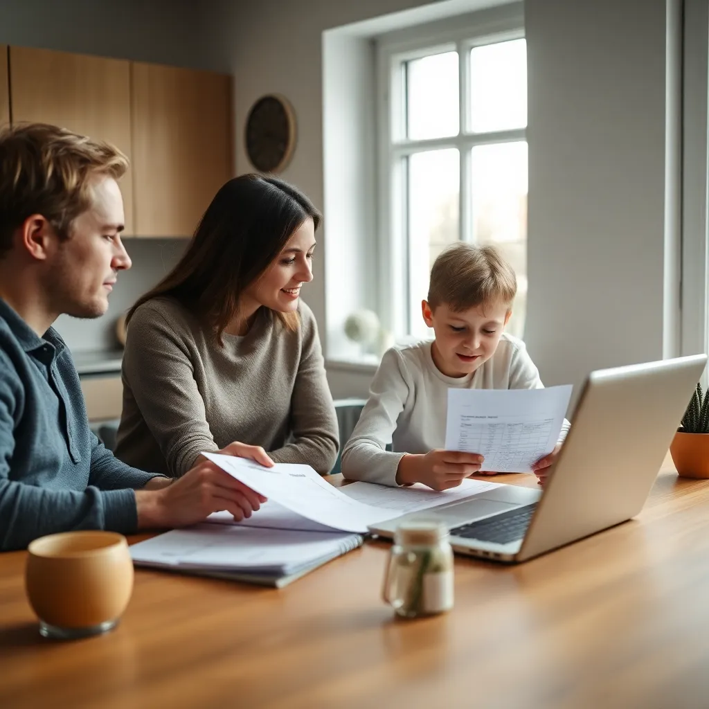Persoon die financieel plan maakt met grafieken en documenten