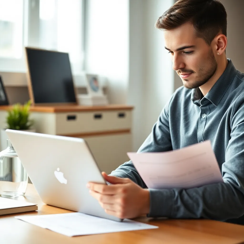 Persoon die op laptop beleggingsapp bekijkt