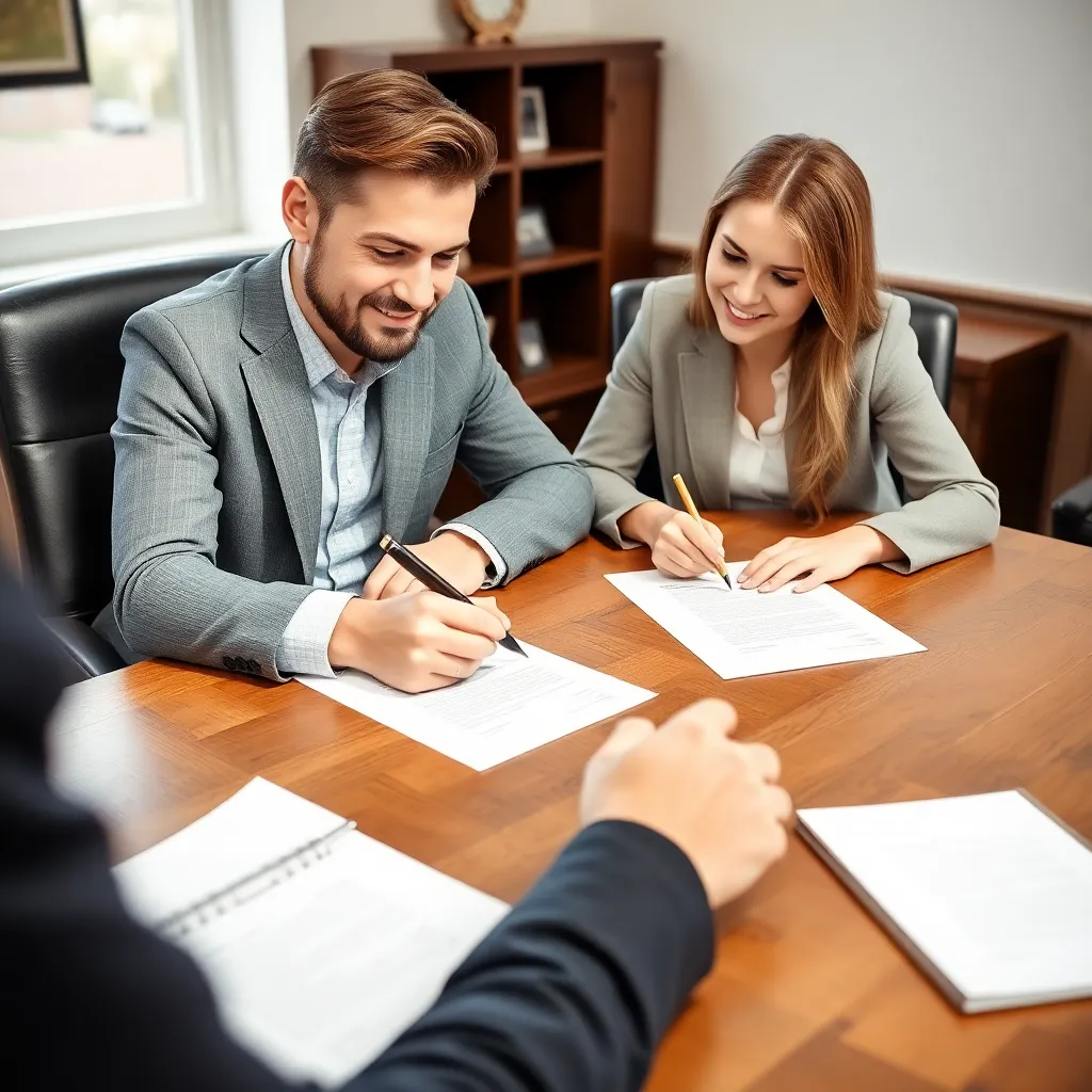 Ondertekening van hypotheekakte bij notaris